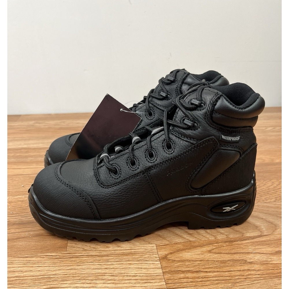Reebok 6" Waterproof Leather‎ Work Boots Composite Toe Women's Size 8 WIDE NEW